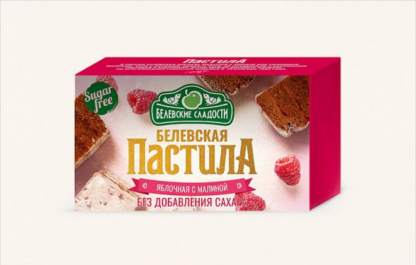 №2 Пастила  200г диетическая с МАЛИНОЙ, НОВЫЙ ФОРМАТ (4*50г)   в Кунгуре