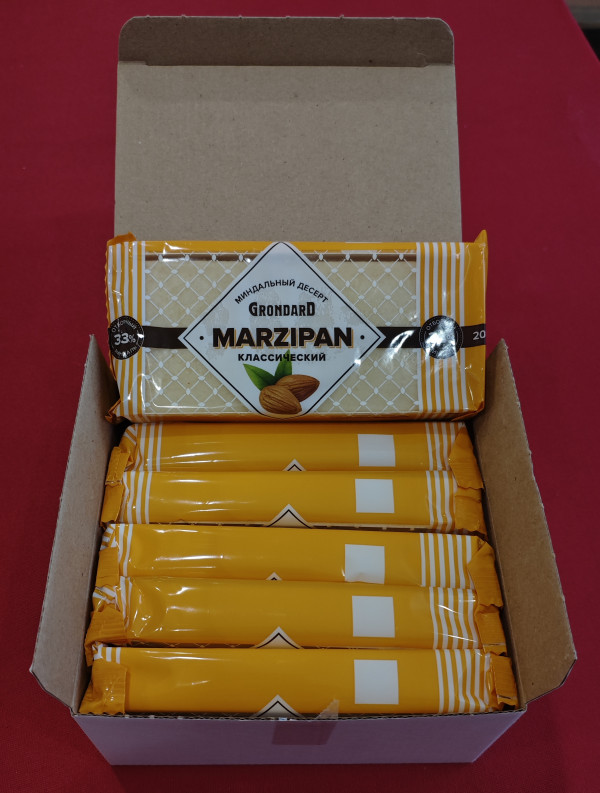 №1 TM Grondard      (11133) Марципан 33%, (блок 6 шт по 200г)             в Кунгуре