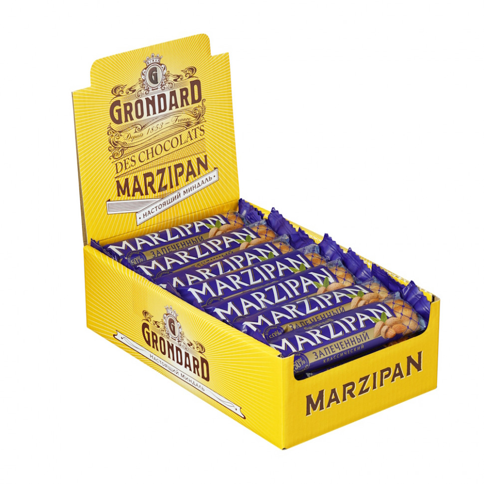  TM Grondard   (11161) Батончики НЕглазированные Марципановые Запечённые, (28шт по 40г)    в Кунгуре